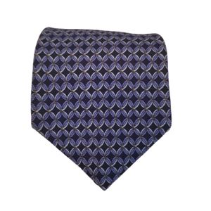 Vintage Brooks Brothers Makers Mens Blue Geometric Diamond Tie, 100% Silk